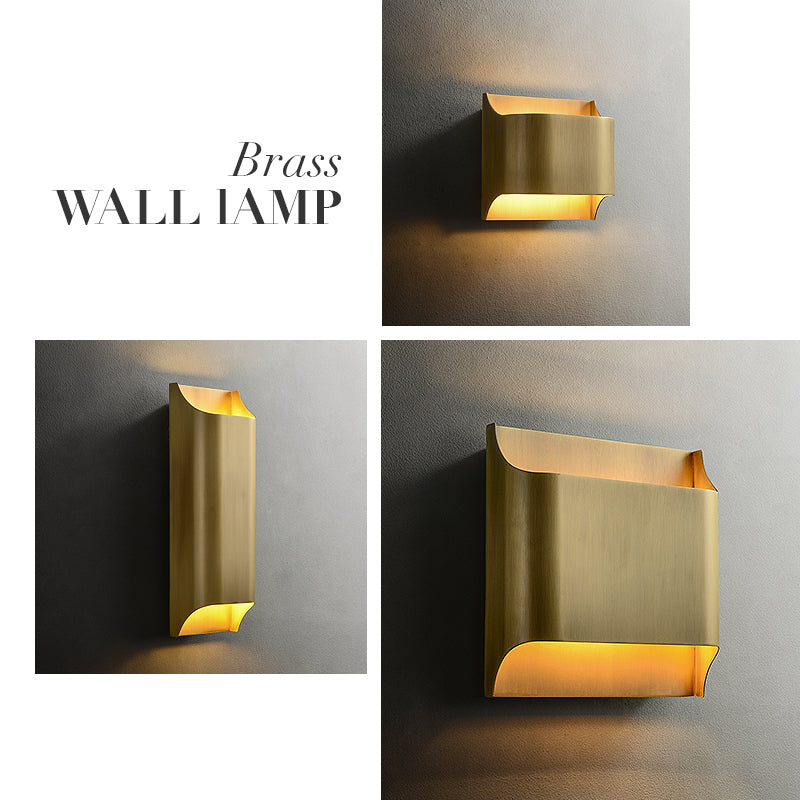 Blair 8: a Modern Wall Light Sconce in Brass