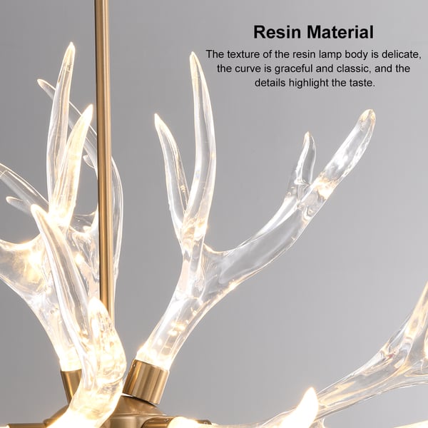 Stag : The Brass & Acrylic Antler Chandelier