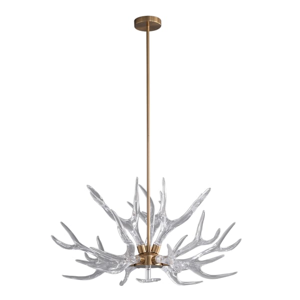 Stag : The Brass & Acrylic Antler Chandelier