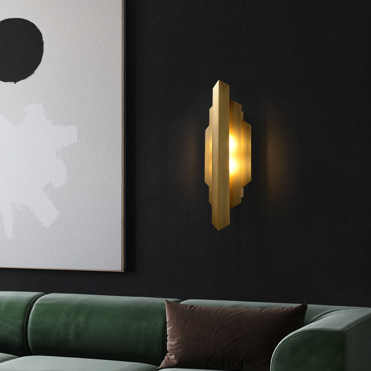 modern brass wall sconce