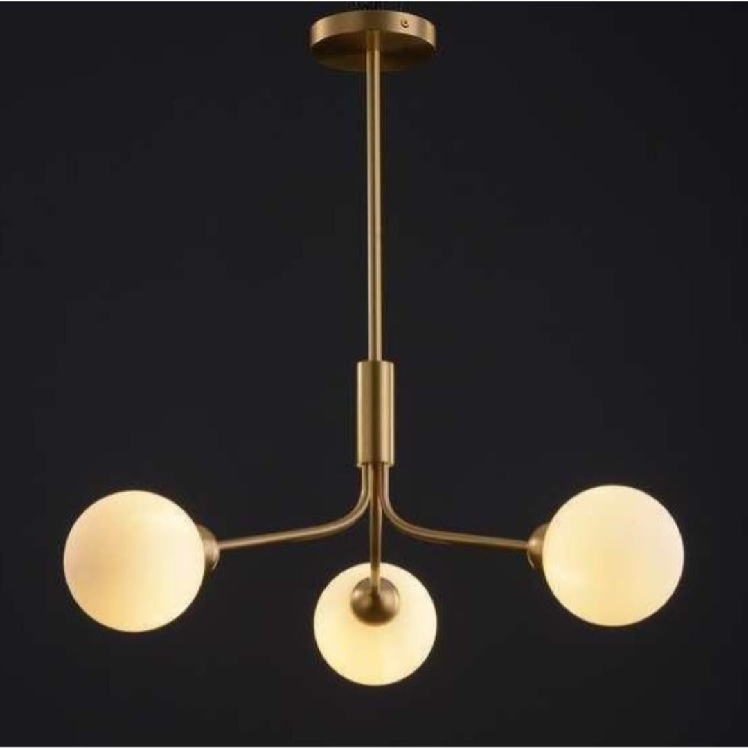 Bolivar 3 - Mid Century Style Globe Chandelier