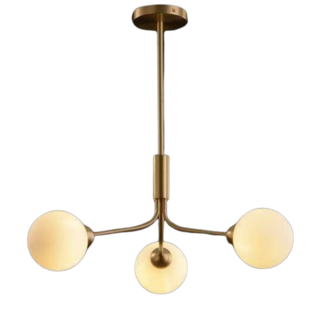 Bolivar 3 - Mid Century Style Globe Chandelier