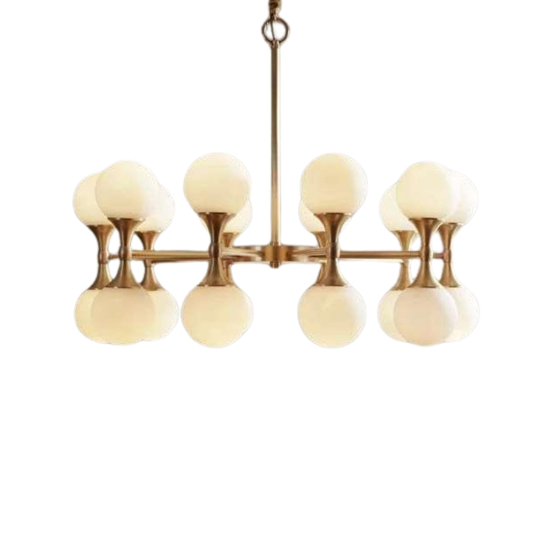 Double Globe Mid Century Modern Entryway Lighting Chandelier