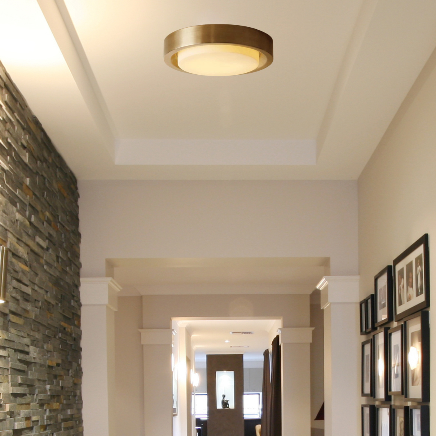 Gooden : a Brass LED Flush Mount Light